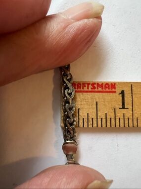 Vintage Sterling Silver wheat chain necklace 22”